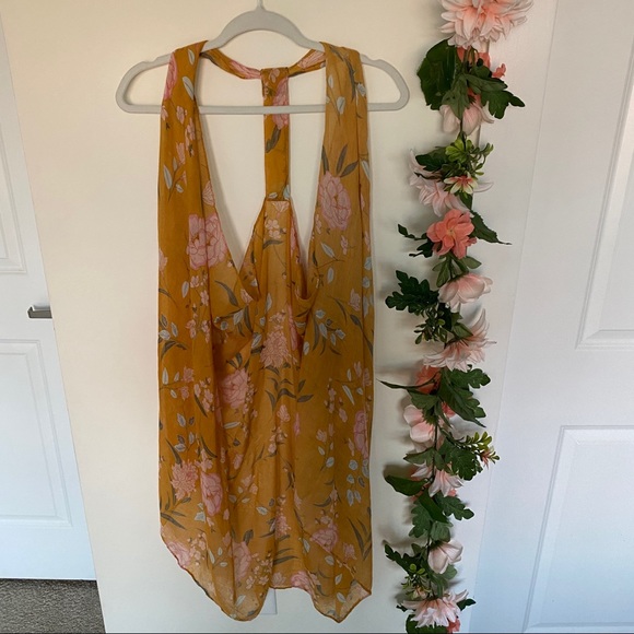 🔮 Scarf, Vest, Bathing Suit Cover Up floral - Picture 4 of 7